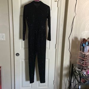 Black rhinestone jumpsuit